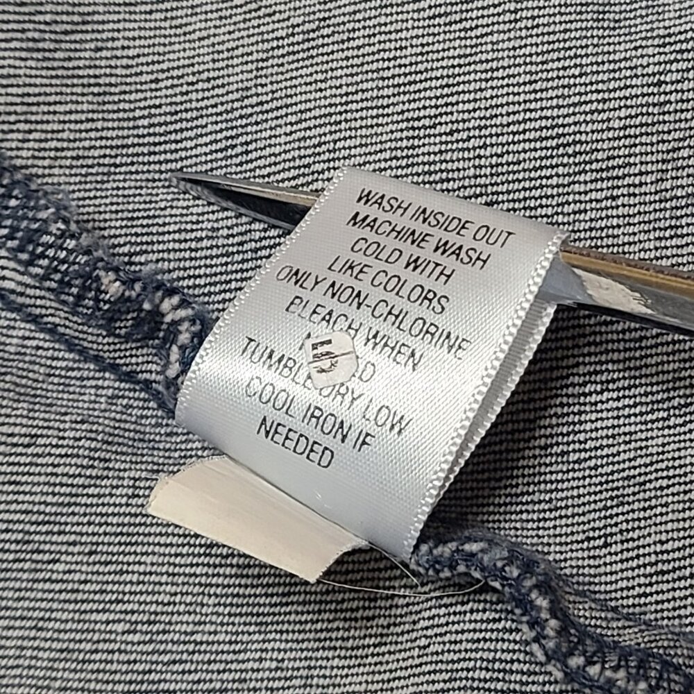 Croft & Barrow Womens Blue Denim Stretch Long Sleeve Button Front Jacket Size S - Picture 7 of 12